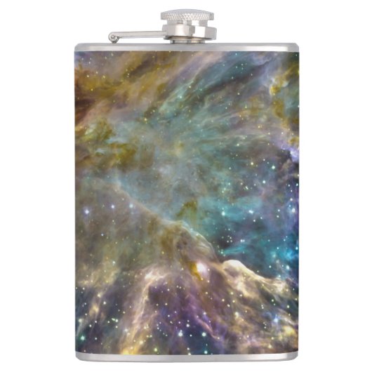 Farbiger Kosmos Flachmann (Vorderseite)