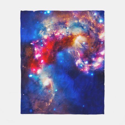 Farbiger Kosmos Fleecedecke (Vorderseite)