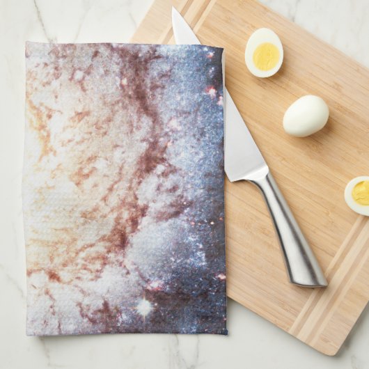 Farbiger Kosmos Geschirrtuch (Viertel Falte)