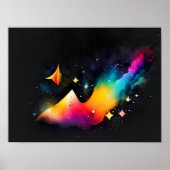 Farbiger Kosmos – Lebendiges galaktisches Konzept Poster (Vorne)