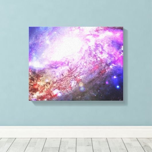 Farbiger Kosmos Leinwanddruck (Insitu (Holzboden))