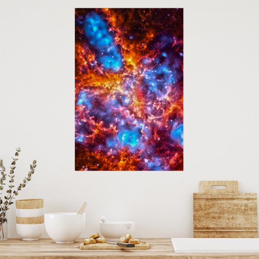 Farbiger Kosmos Poster (Küche)