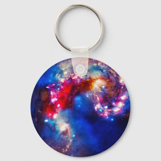 Farbiger Kosmos Schlüsselanhänger (Vorderseite)