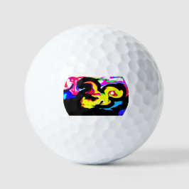Farbiger Krake   Welle   Golfball