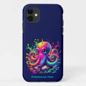 Farbiger Kraken Case-Mate iPhone Hülle (Rückseite)