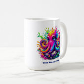 Farbiger Kraken Kaffeetasse (VorderseiteRechts)