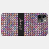 Farbiger Kristall mit individuelle Name Case-Mate iPhone Hülle (Rückseite (Horizontal))
