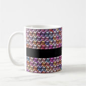 Farbiger Kristall mit individuelle Name Kaffeetasse (Links)