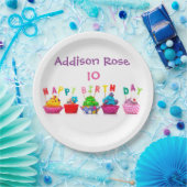 Farbiger Kuchen - 9 Zoll Pappteller (Party)