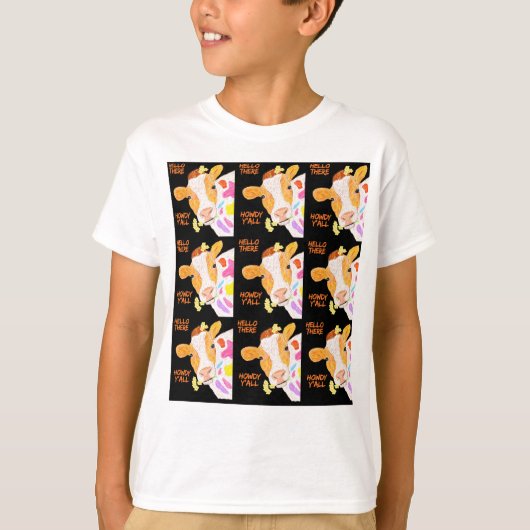 Farbiger Kuh Baby T - Shirt (Vorderseite)