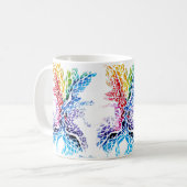 Farbiger Kuss Kaffeetasse (Vorderseite Links)