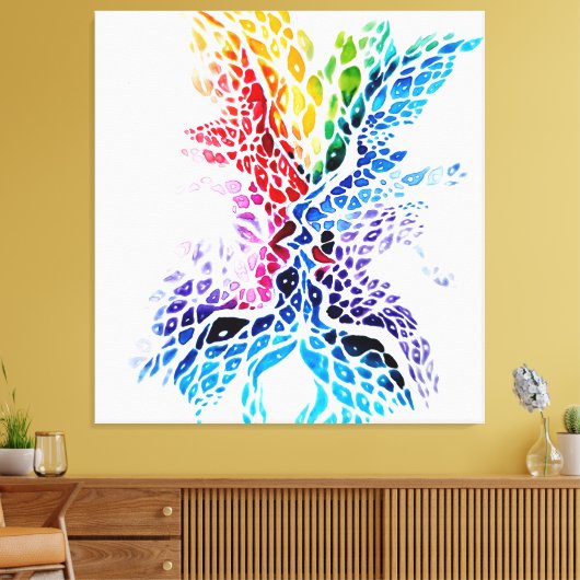 Farbiger Kuss Leinwanddruck (Insitu (Wohnzimmer))