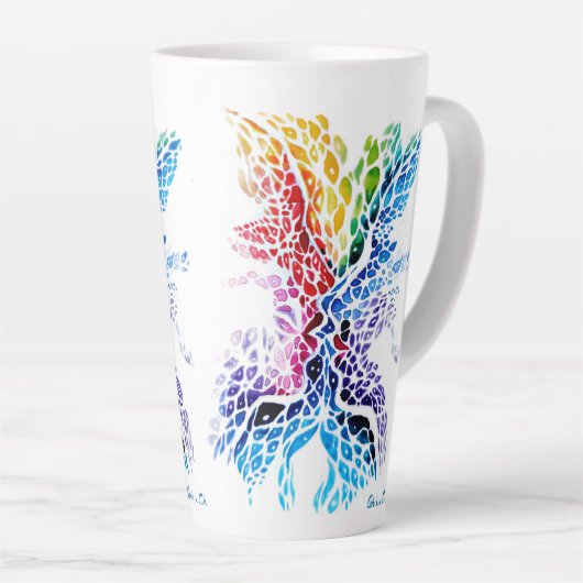 Farbiger Kuss Milchtasse (Rechte Ecke)