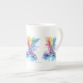 Farbiger Kuss Porzellantasse (Vorderseite Rechts)