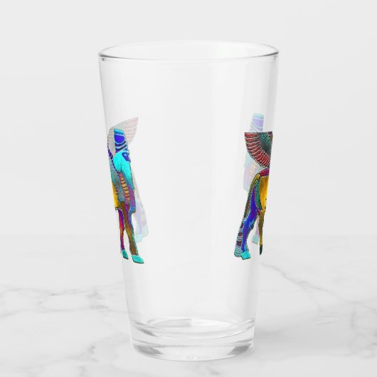 Farbiger Lamassu-Glascup Glas (Rechts)