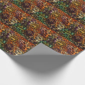 Farbiger Leopard: Abstrakte Vintage Textur Geschenkpapier (Ecke)