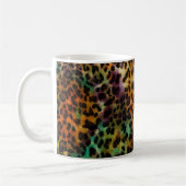 Farbiger Leopard: Abstrakte Vintage Textur Kaffeetasse (Links)