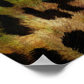 Farbiger Leopard: Abstrakte Vintage Textur Poster (Ecke)