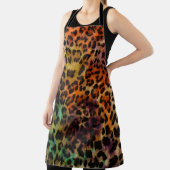 Farbiger Leopard: Abstrakte Vintage Textur Schürze (InSitu)