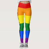 Farbiger LGBT-Regenbogen-Gay Pride-Flag mit benutz Leggings (Vorderseite)