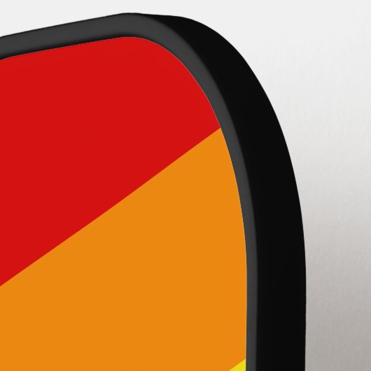 Farbiger LGBT-Regenbogen-Gay Pride-Flag mit benutz Pickleball Schläger (Linke Seite)