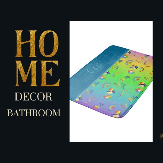 farbiger lgbtq Gay Pride Monat Badematte
