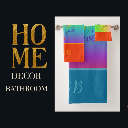 farbiger lgbtq Gay Pride Monat Badhandtuch Set