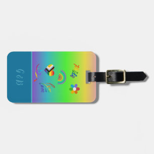 farbiger lgbtq Gay Pride Monat Gepäckanhänger