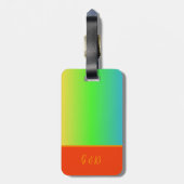 farbiger lgbtq Gay Pride Monat Gepäckanhänger (Rückseite vertikal)