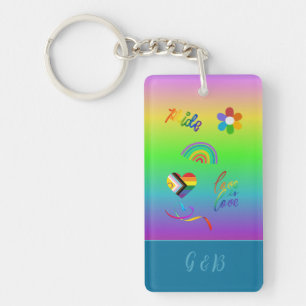 farbiger lgbtq Gay Pride Monat Schlüsselanhänger