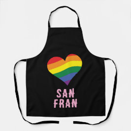 Farbiger LGBTQ+ Rainbow HEART Prix Benutzerdefinie Schürze