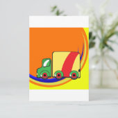 Farbiger LKW Dankeskarte (Stehend Vorderseite)