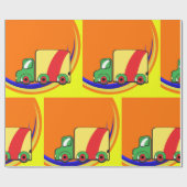 Farbiger LKW Geschenkpapier (Flach)