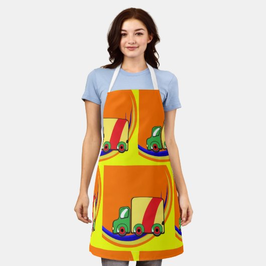 Farbiger LKW Schürze (Getragen)