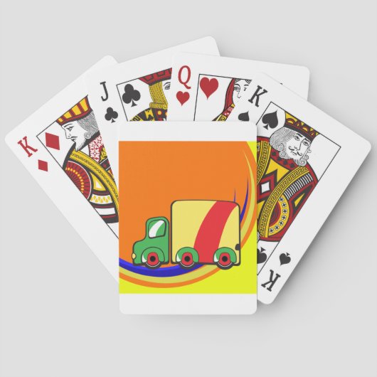 Farbiger LKW Spielkarten (Rückseite)