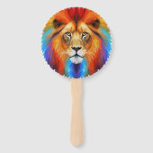 farbiger Löwe Fächer (Rückseite)