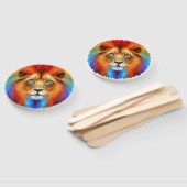 farbiger Löwe Fächer (Non-assembled)