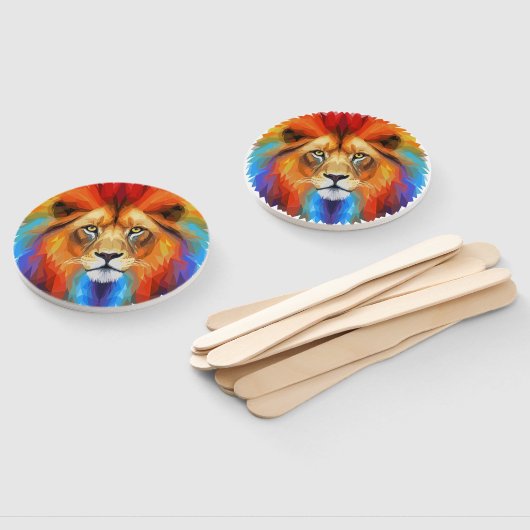 farbiger Löwe Fächer (Non-assembled)