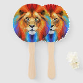 farbiger Löwe Fächer (Vorne und Hinten)