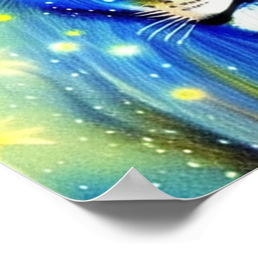 farbiger Löwe Poster (Ecke)