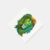 farbiger Löwe Serviette (Ecke)