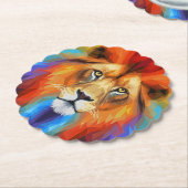 farbiger Löwe Untersetzer (angewinkelt)