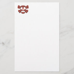 Farbiger, lustiger Schädel Briefpapier