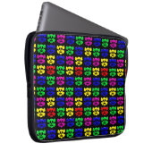 Farbiger, lustiger Schädel Laptopschutzhülle (Vorne Rechts)