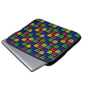 Farbiger, lustiger Schädel Laptopschutzhülle (Vorne Knopf)