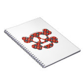 Farbiger, lustiger Schädel Notizblock (Rechte Seite)