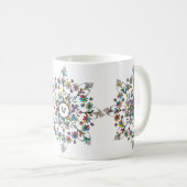 Farbiger Mandala-Monogramm Kaffeetasse (VorderseiteRechts)