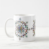 Farbiger Mandala-Monogramm Kaffeetasse (Links)