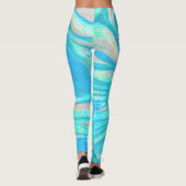 Farbiger Marmorstein Leggings (Rückseite)
