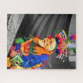 Farbiger Maya-Weihnachtsdarsteller mit Marimba Puzzle (Horizontal)